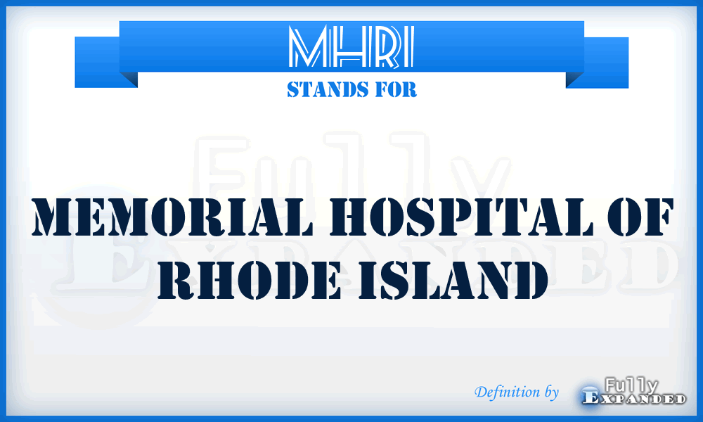 MHRI - Memorial Hospital of Rhode Island