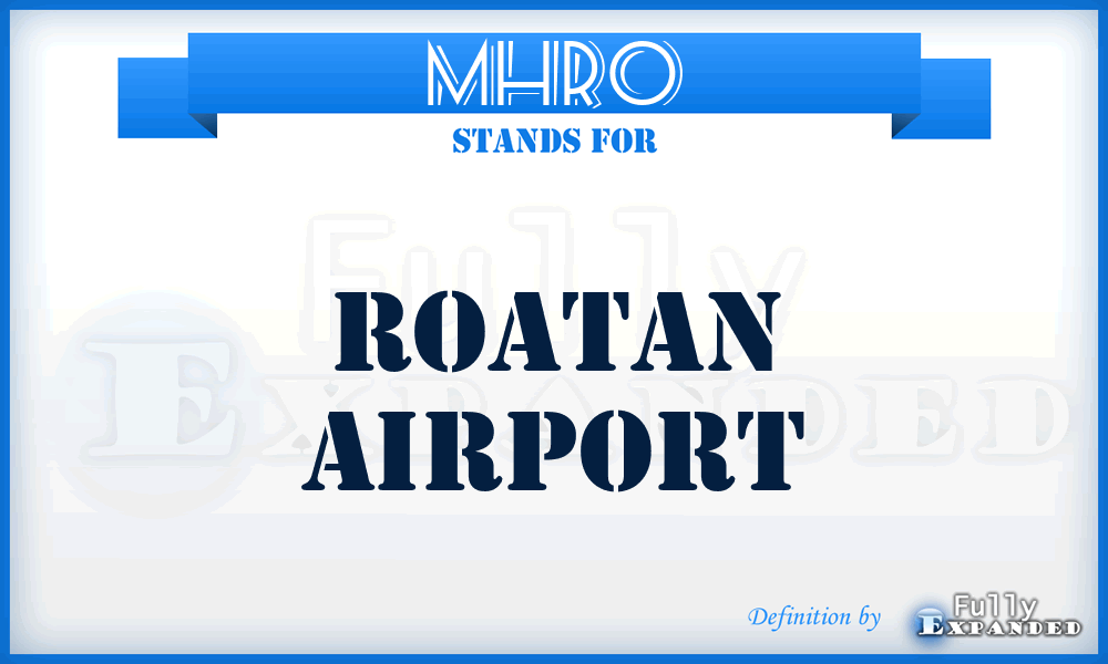 MHRO - Roatan airport