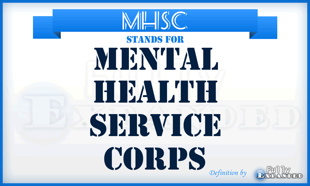 MHSC - Mental Health Service Corps