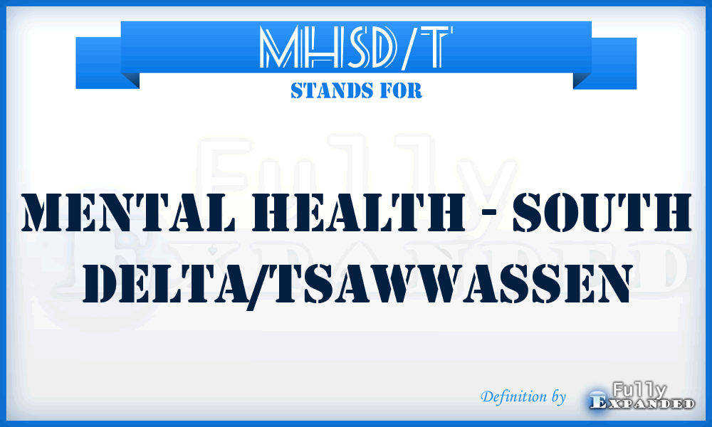 MHSD/T - Mental Health - South Delta/Tsawwassen