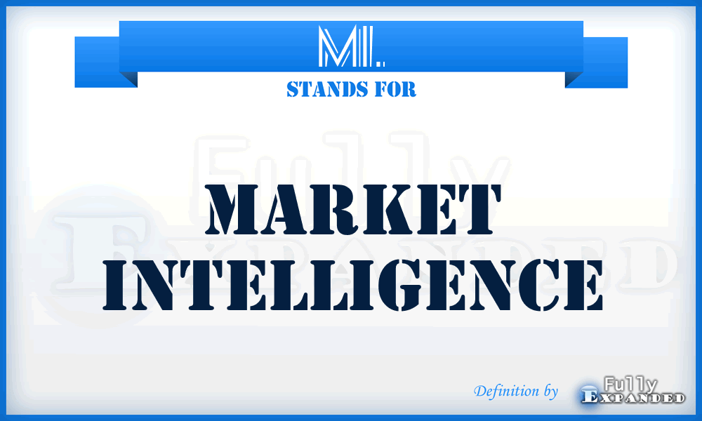 MI. - Market Intelligence