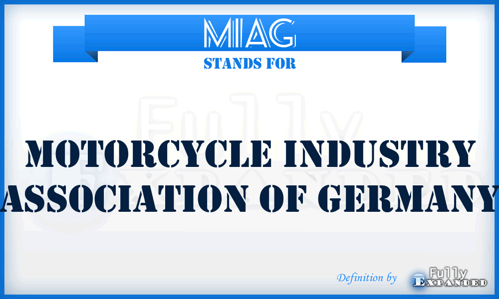 MIAG - Motorcycle Industry Association of Germany