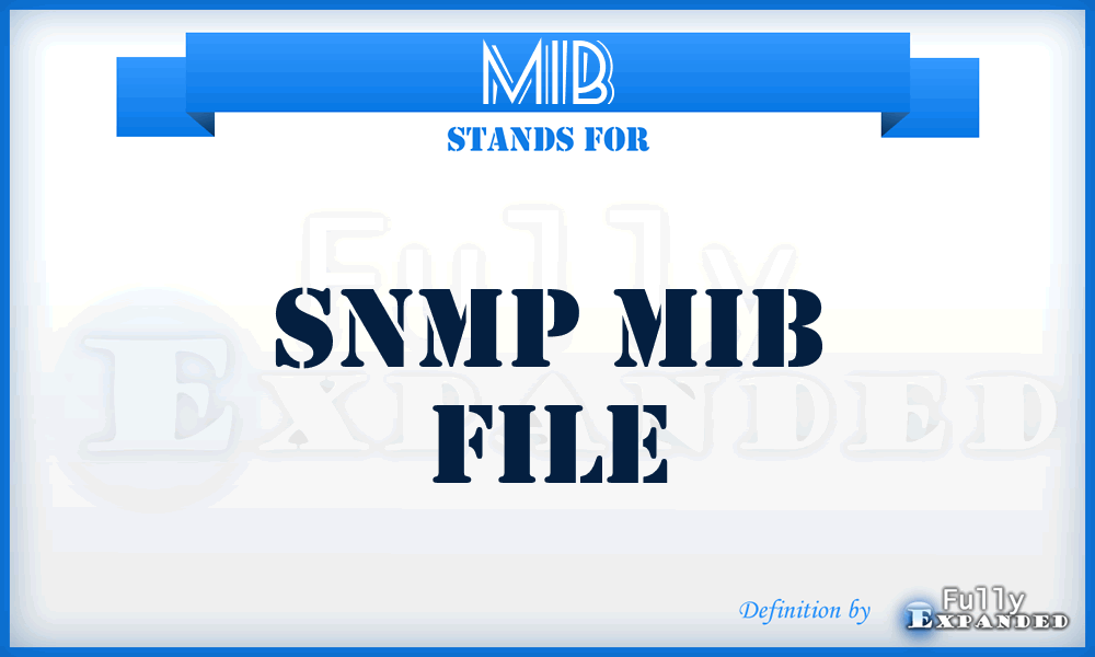 MIB - SNMP MIB file