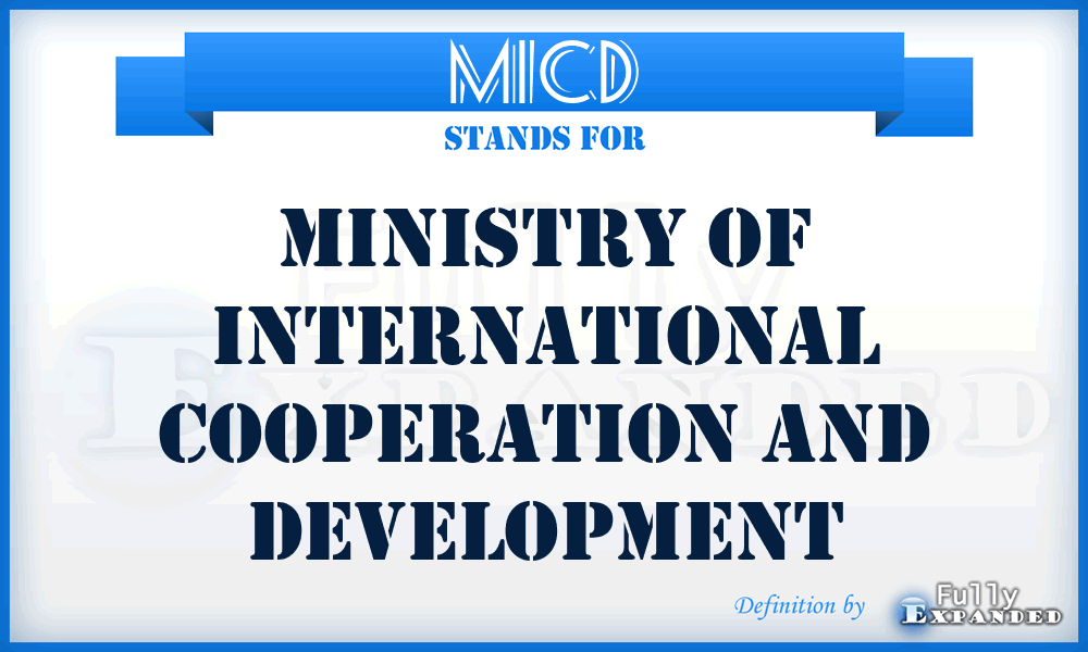 MICD - Ministry of International Cooperation and Development