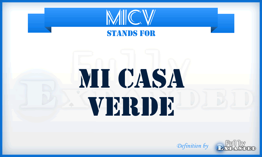 MICV - MI Casa Verde