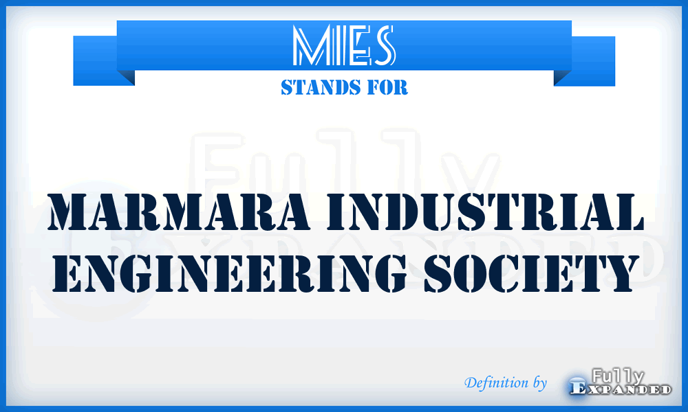 MIES - Marmara Industrial Engineering Society