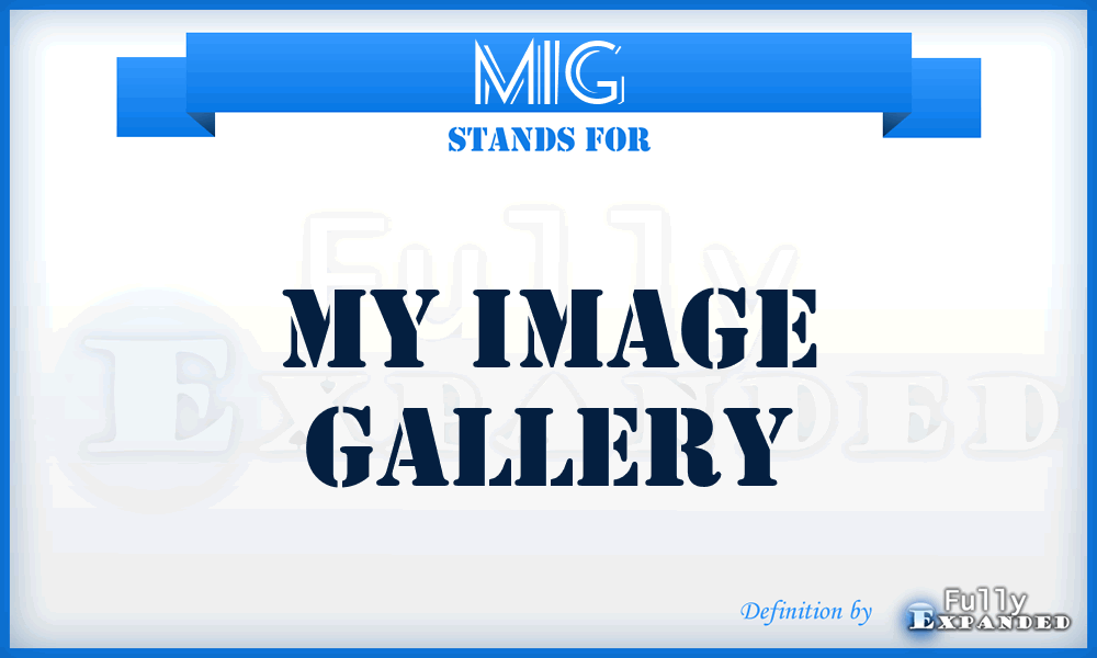 MIG - My Image Gallery