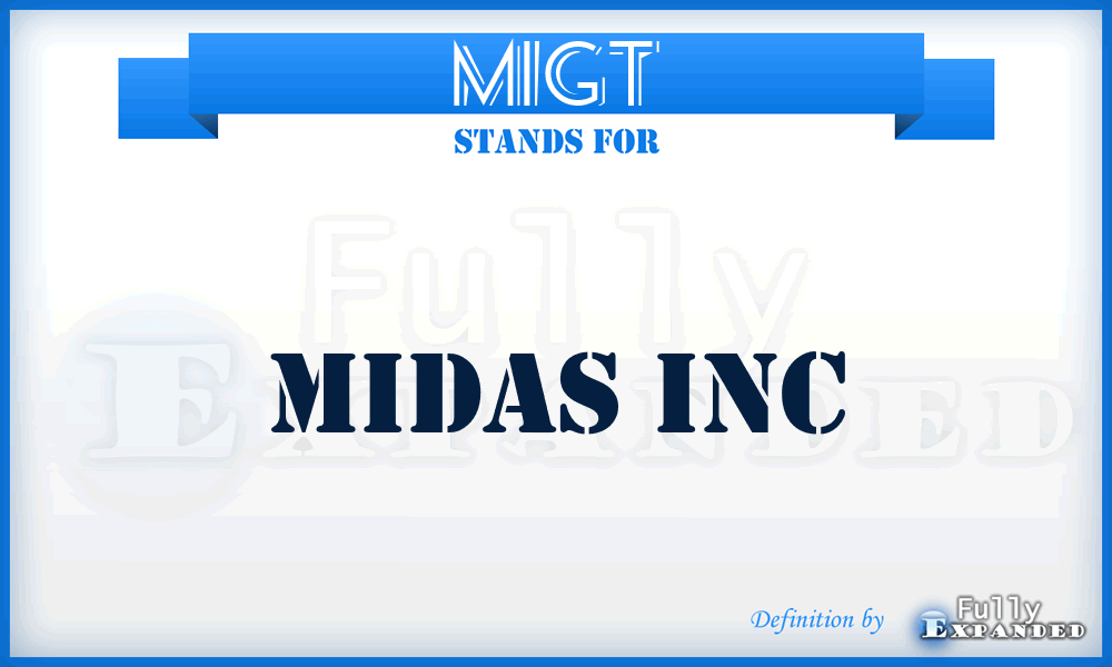 MIGT - Midas Inc