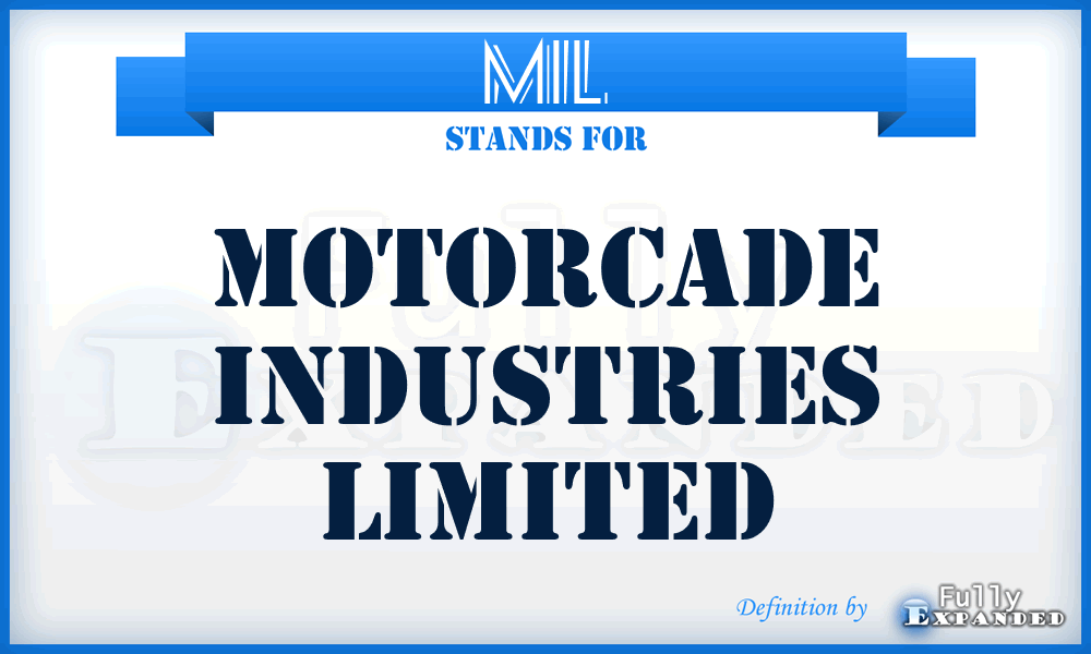 MIL - Motorcade Industries Limited