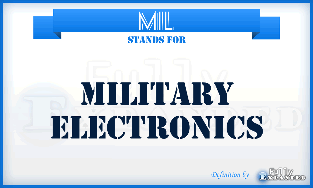 MIL - military electronics