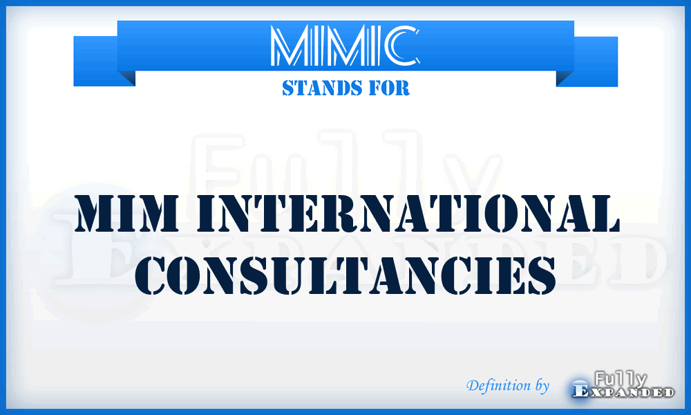 MIMIC - MIM International Consultancies