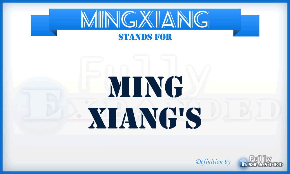 MINGXIANG - Ming Xiang's