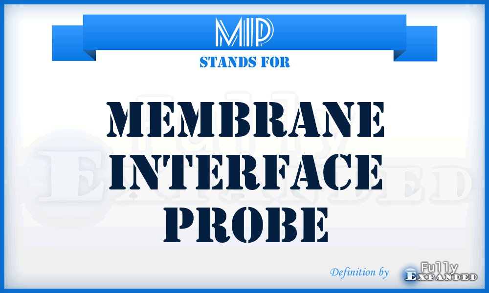 MIP - Membrane Interface Probe