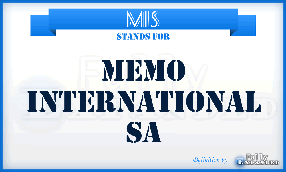 MIS - Memo International Sa