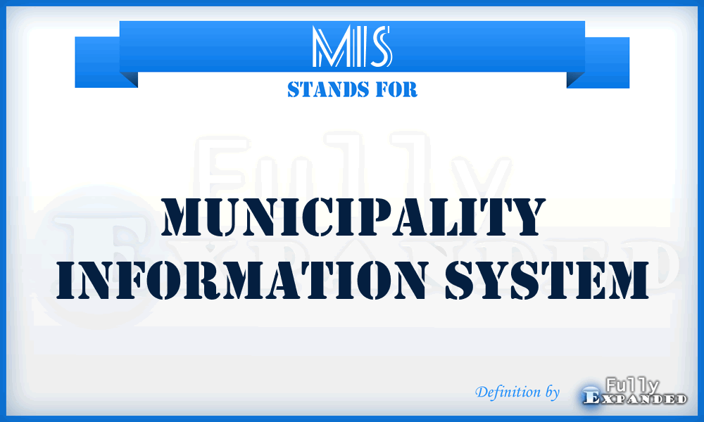 MIS - Municipality Information System