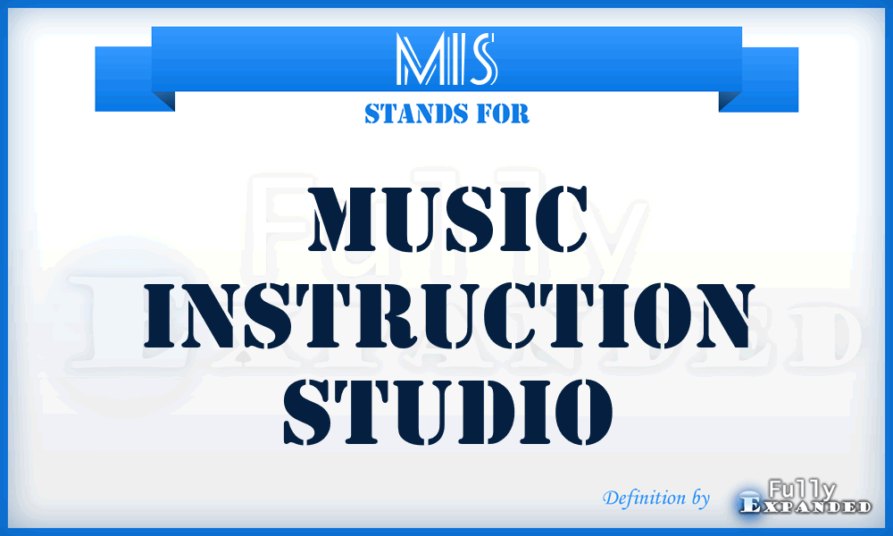 MIS - Music Instruction Studio
