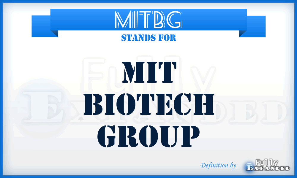 MITBG - MIT Biotech Group