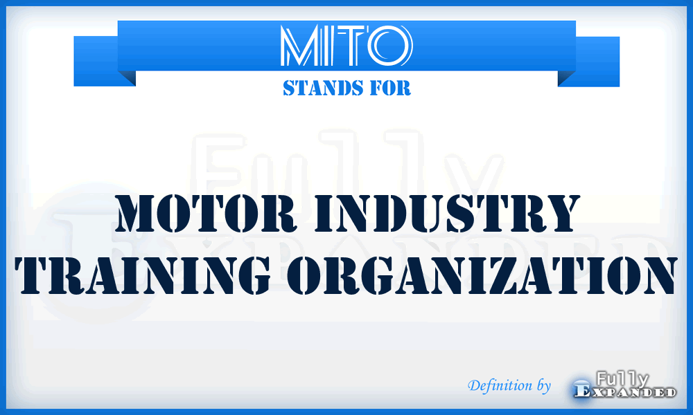 MITO - Motor Industry Training Organization