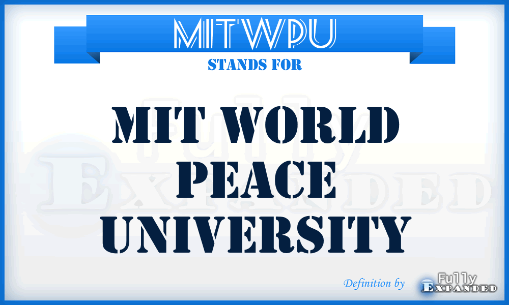 MITWPU - MIT World Peace University