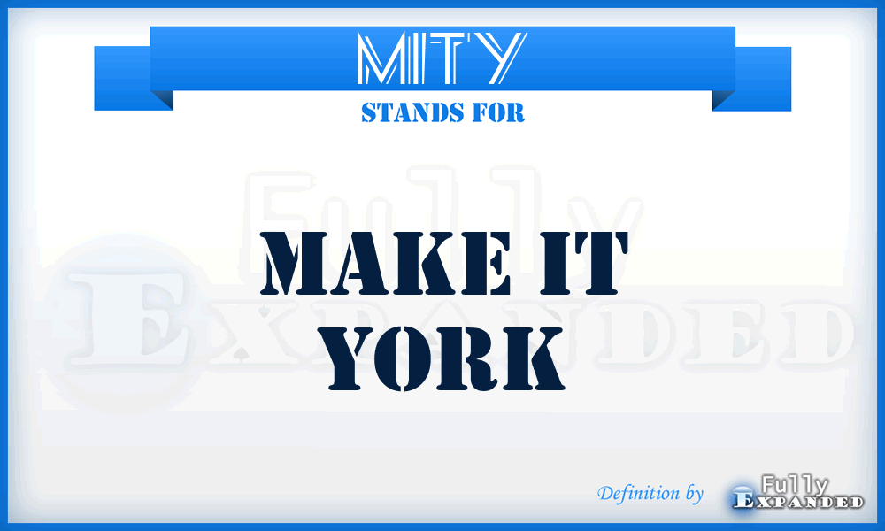 MITY - Make IT York