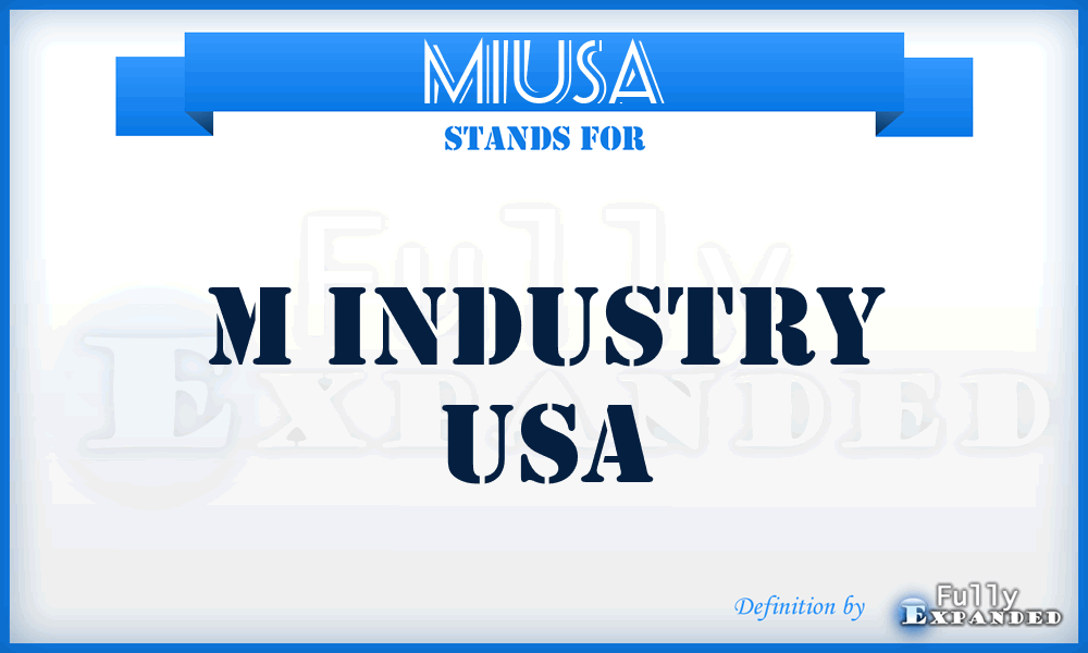 MIUSA - M Industry USA