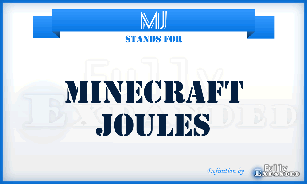 MJ - Minecraft Joules