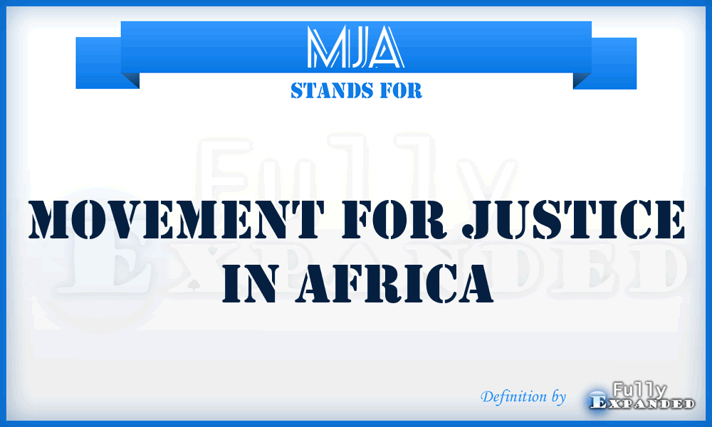 MJA - Movement for Justice in Africa