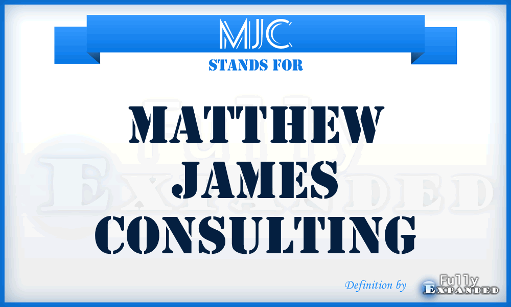 MJC - Matthew James Consulting