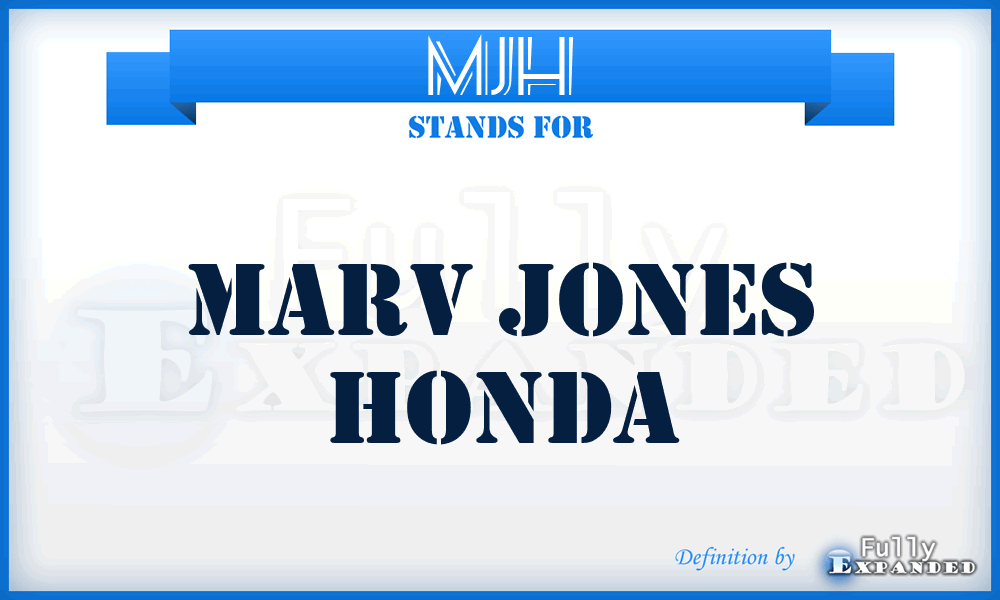 MJH - Marv Jones Honda