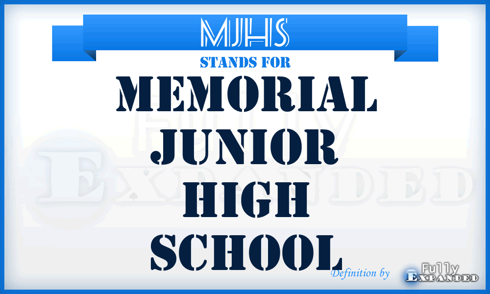 MJHS - Memorial Junior High School