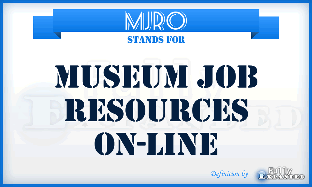 MJRO - Museum Job Resources On-line