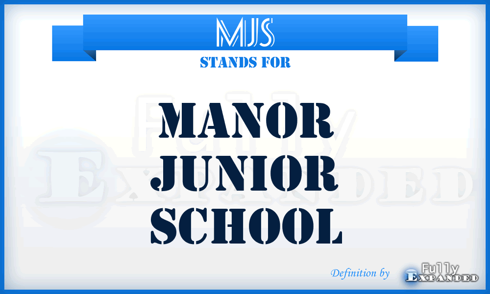 MJS - Manor Junior School