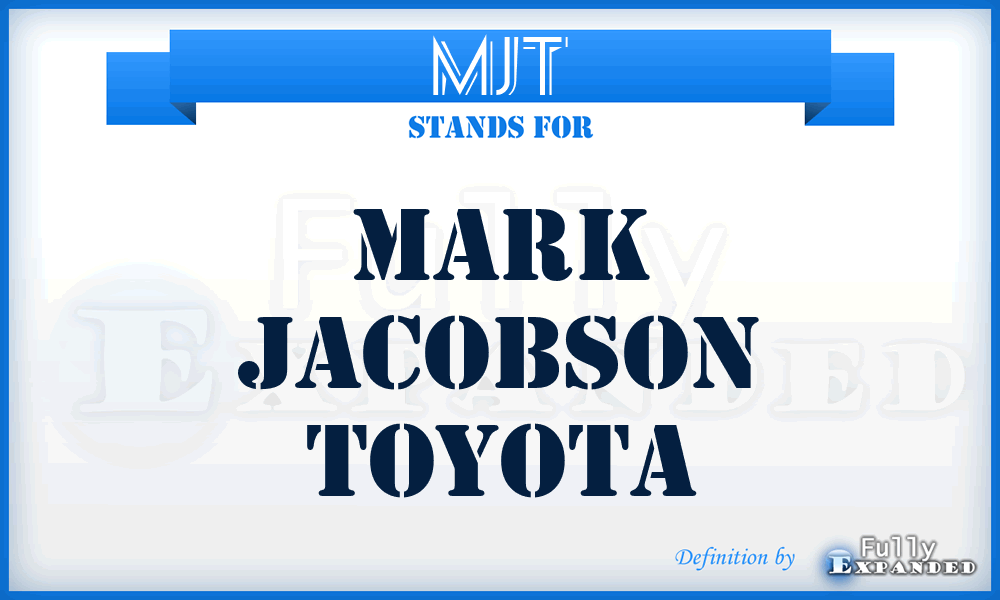 MJT - Mark Jacobson Toyota