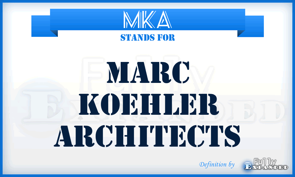MKA - Marc Koehler Architects