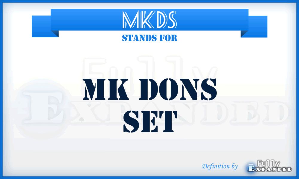 MKDS - MK Dons Set