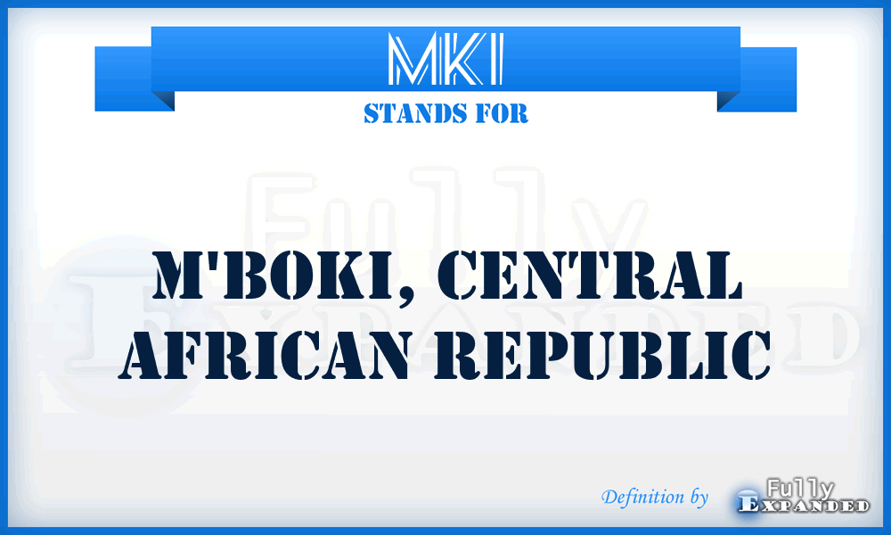 MKI - M'Boki, Central African Republic