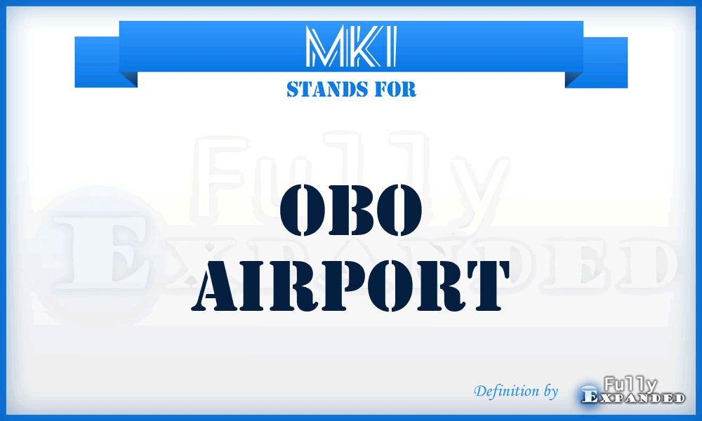 MKI - Obo airport
