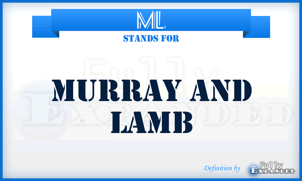 ML - Murray and Lamb