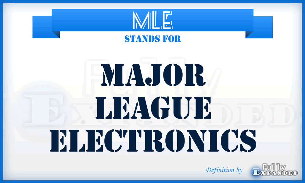 MLE - Major League Electronics