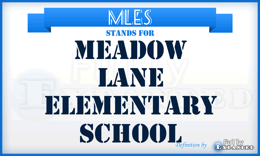 MLES - Meadow Lane Elementary School