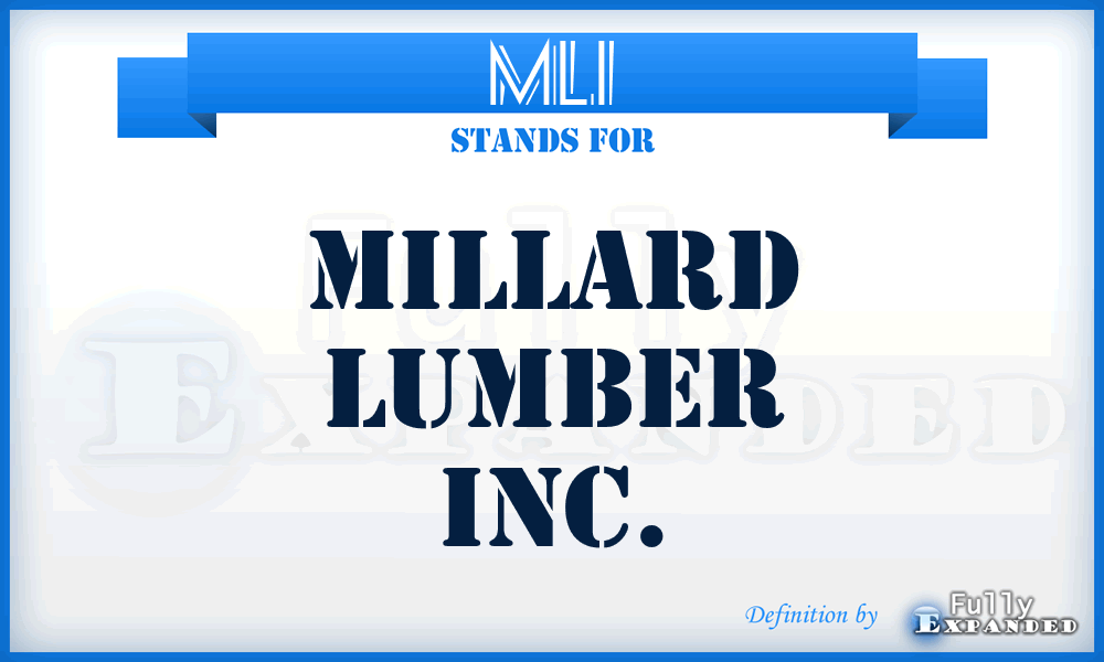 MLI - Millard Lumber Inc.