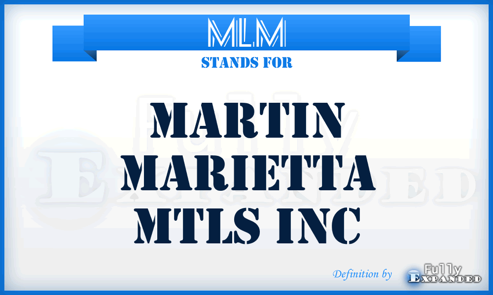 MLM - Martin Marietta Mtls Inc