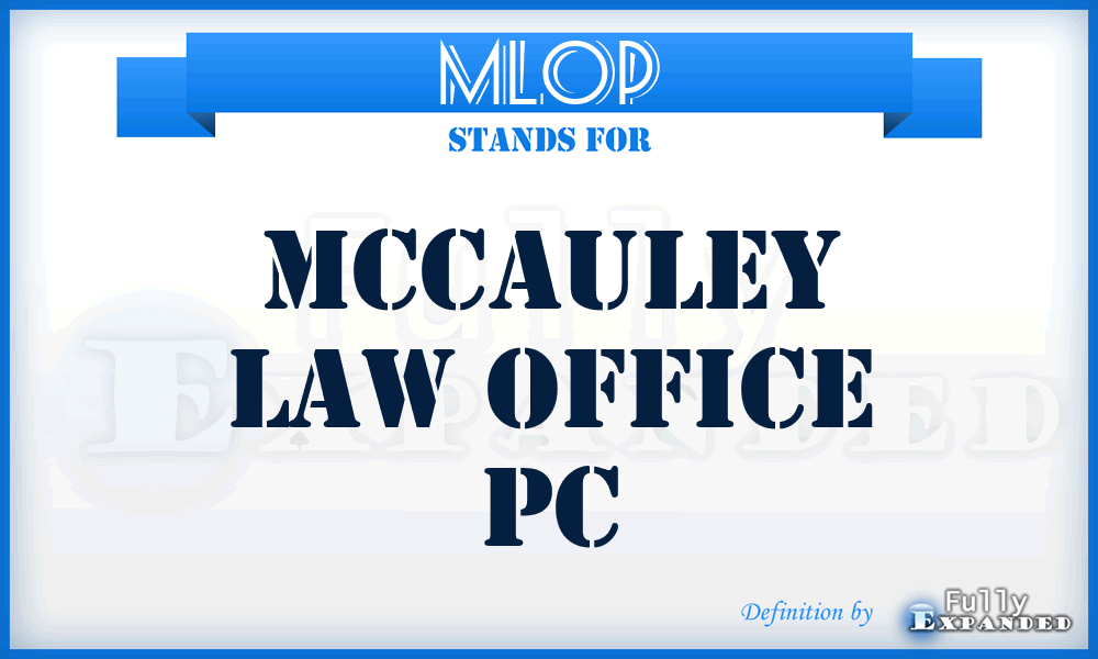 MLOP - Mccauley Law Office Pc