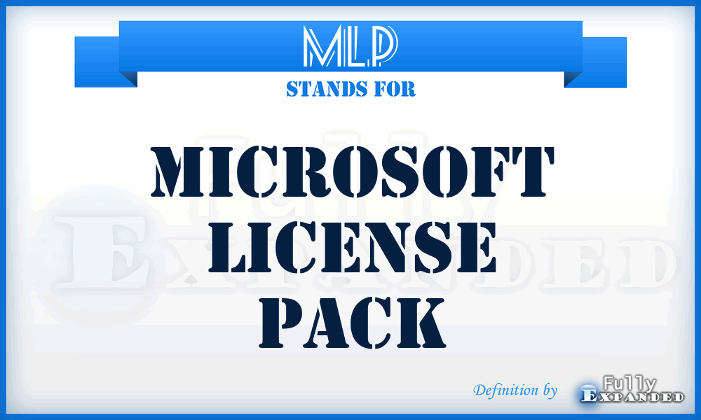 MLP - Microsoft License Pack