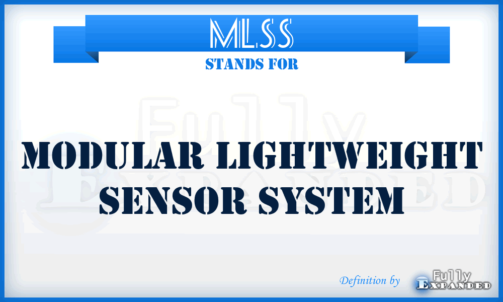 MLSS - Modular Lightweight Sensor System