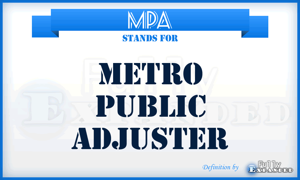 MPA - Metro Public Adjuster