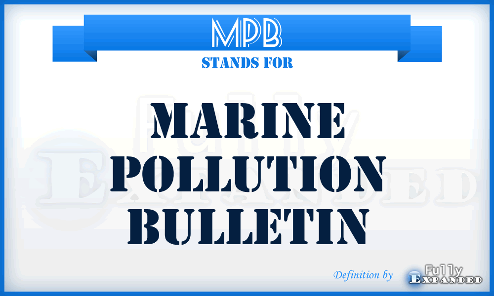 MPB - Marine Pollution Bulletin