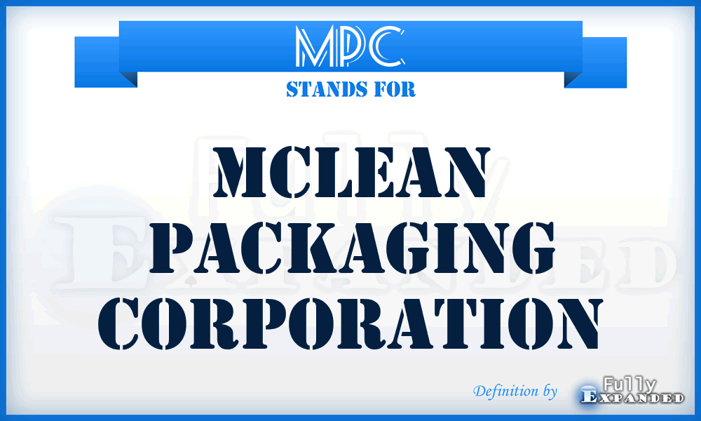 MPC - Mclean Packaging Corporation