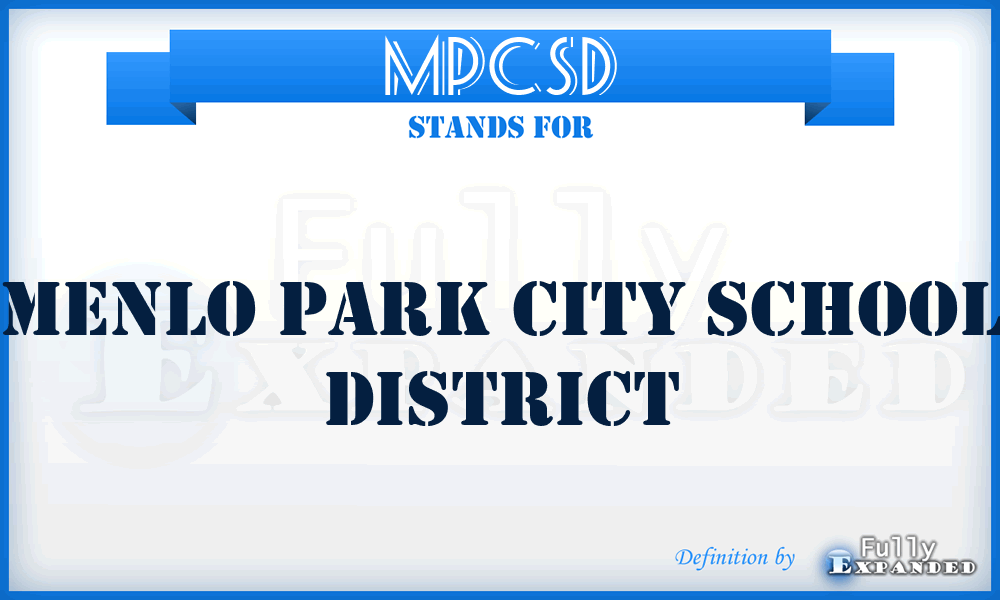 MPCSD - Menlo Park City School District