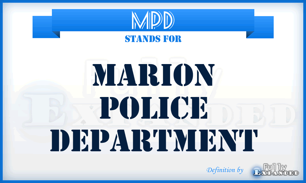 MPD - Marion Police Department